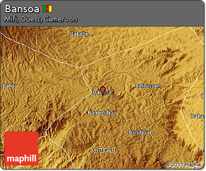 Physical 3D Map of Bansoa