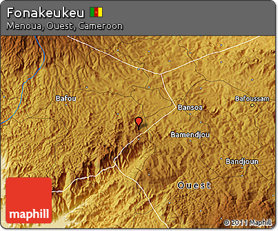 Physical 3D Map of Fonakeukeu