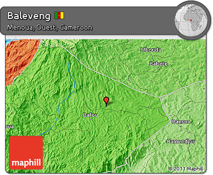 Political 3D Map of Baleveng
