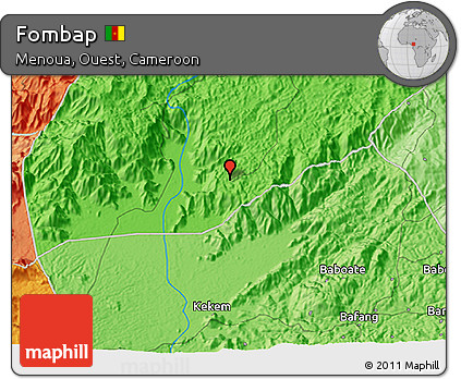 Political 3D Map of Fombap