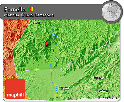 Political 3D Map of Fomella