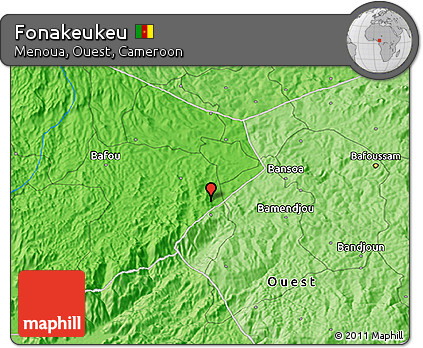 Political 3D Map of Fonakeukeu