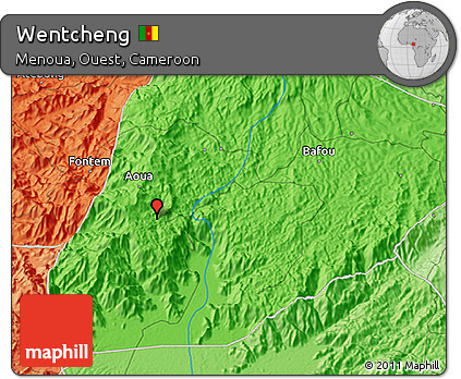 Political 3D Map of Wentcheng