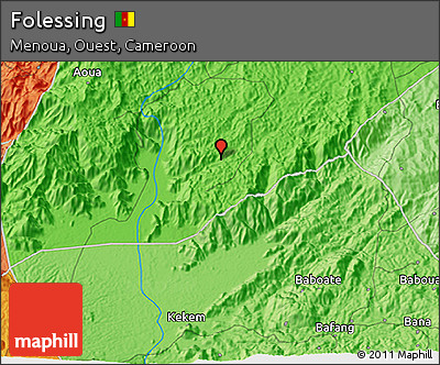 Political 3D Map of Folessing