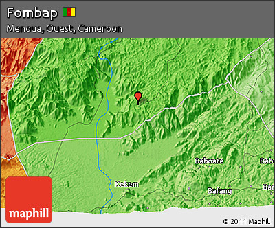 Political 3D Map of Fombap