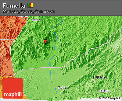 Political 3D Map of Fomella