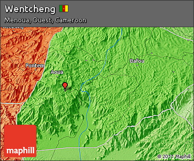 Political 3D Map of Wentcheng