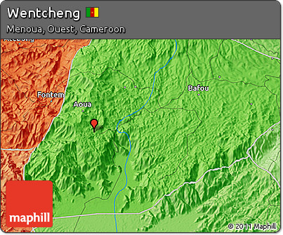 Political 3D Map of Wentcheng