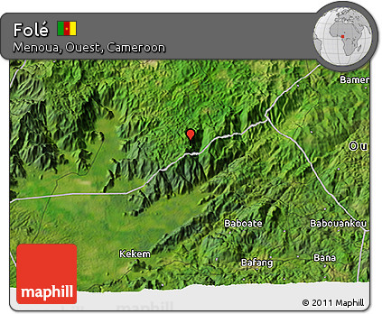 Satellite 3D Map of Folé