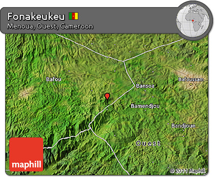 Satellite 3D Map of Fonakeukeu