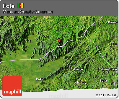 Satellite 3D Map of Folé