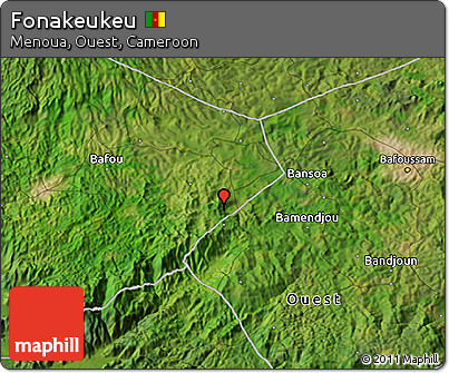 Satellite 3D Map of Fonakeukeu