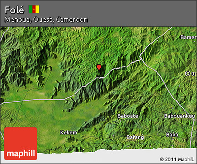 Satellite 3D Map of Folé