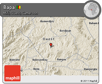 Shaded Relief 3D Map of Bapa