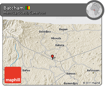Shaded Relief 3D Map of Batcham