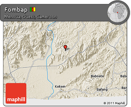 Shaded Relief 3D Map of Fombap