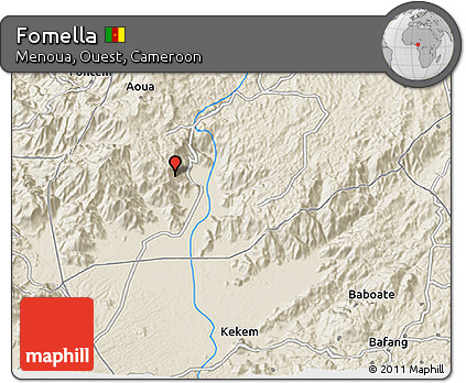 Shaded Relief 3D Map of Fomella