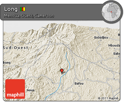Shaded Relief 3D Map of Long