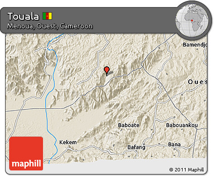 Shaded Relief 3D Map of Touala