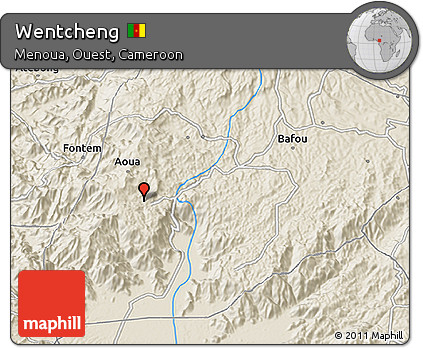 Shaded Relief 3D Map of Wentcheng