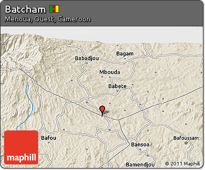 Shaded Relief 3D Map of Batcham
