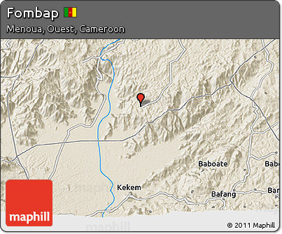 Shaded Relief 3D Map of Fombap