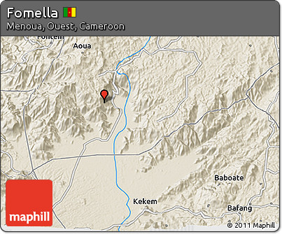 Shaded Relief 3D Map of Fomella