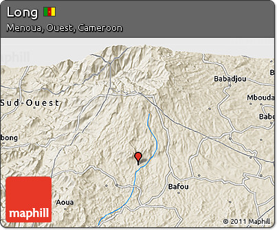 Shaded Relief 3D Map of Long