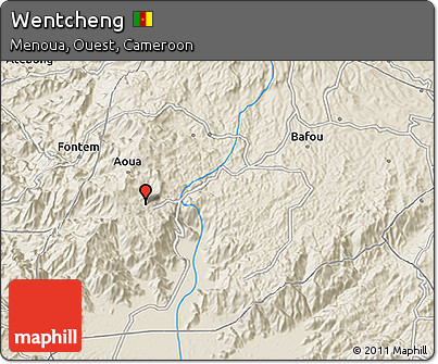 Shaded Relief 3D Map of Wentcheng