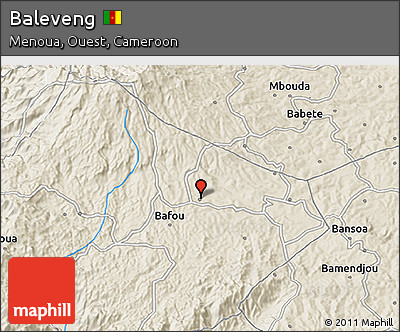 Shaded Relief 3D Map of Baleveng