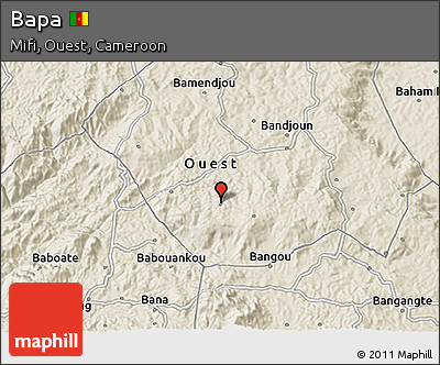 Shaded Relief 3D Map of Bapa