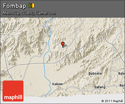 Shaded Relief 3D Map of Fombap
