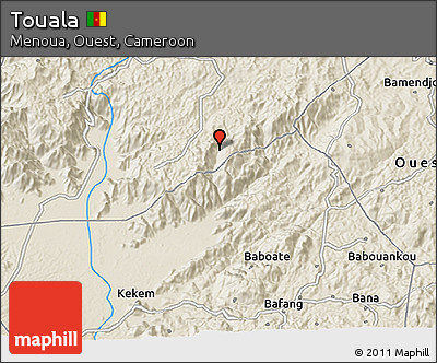Shaded Relief 3D Map of Touala