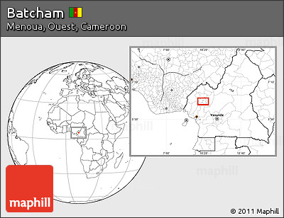 Blank Location Map of Batcham