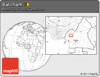 Blank Location Map of Batcham