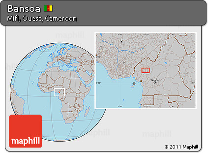 Gray Location Map of Bansoa