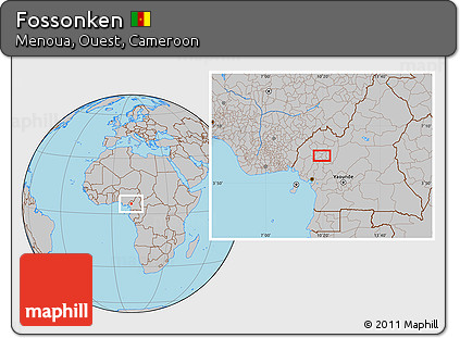 Gray Location Map of Fossonken