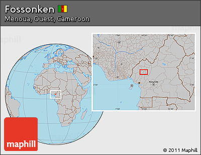 Gray Location Map of Fossonken