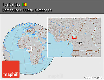 Gray Location Map of Lafotio