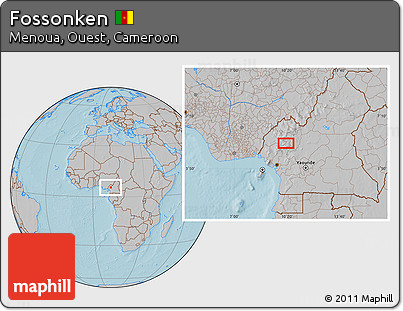 Gray Location Map of Fossonken, hill shading