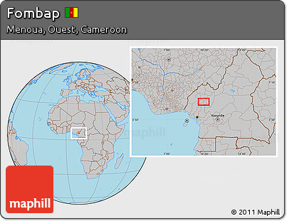 Gray Location Map of Fombap
