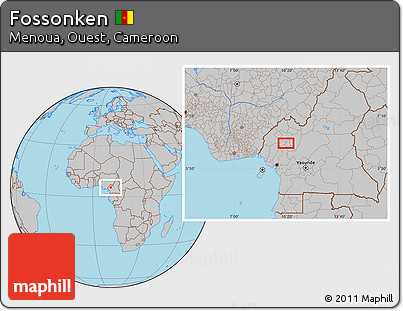 Gray Location Map of Fossonken