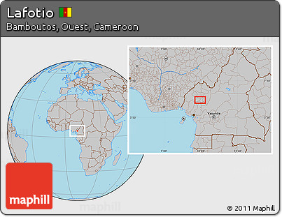 Gray Location Map of Lafotio