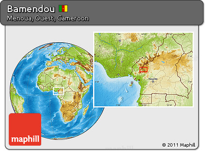 Physical Location Map of Bamendou