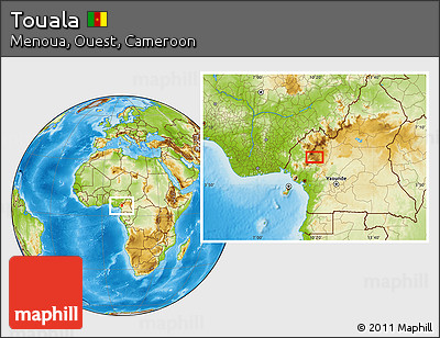 Physical Location Map of Touala