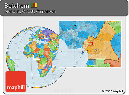 Political Location Map of Batcham