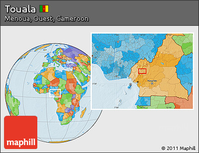 Political Location Map of Touala