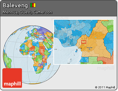 Political Location Map of Baleveng