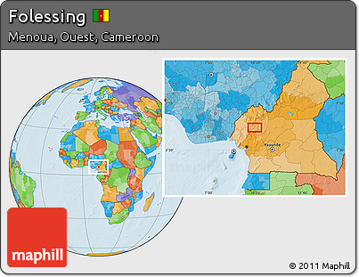 Political Location Map of Folessing