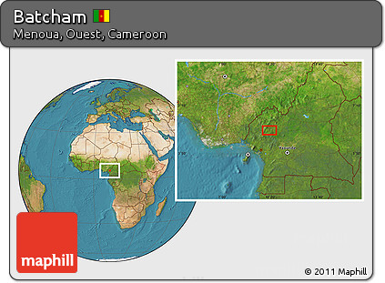 Satellite Location Map of Batcham